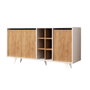 Hanah Home Consola Moderna Roble y Blanco 140x86 cm